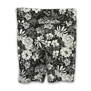 Melrose And Market Biker Shorts Elastic Waistband Green/White Girls L 10/12 NWOT